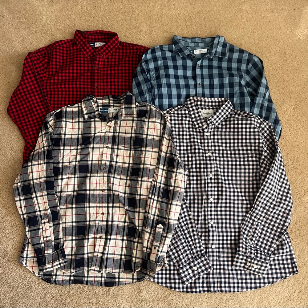 Men's Oxford Shirts - Set of 4
